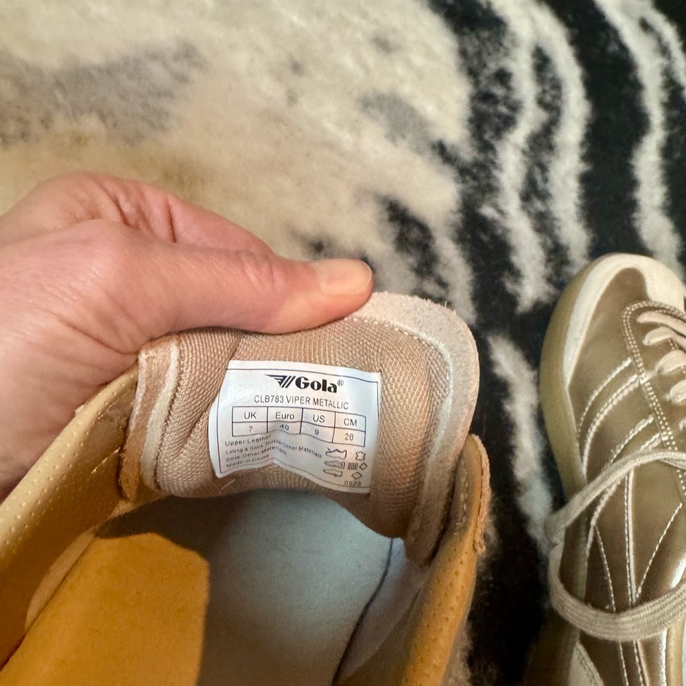 Gola Women's Gold Sneakers (Viper Metallic) size 9 [RUN LARGE] - Picture 7 of 8